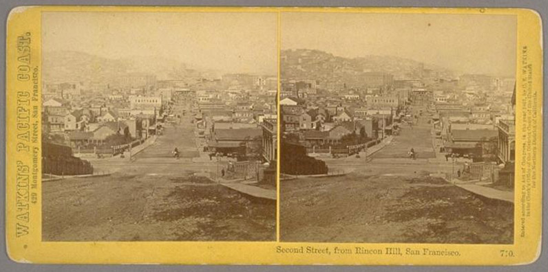 Second Street, from Rincon Hill, San Francisco.